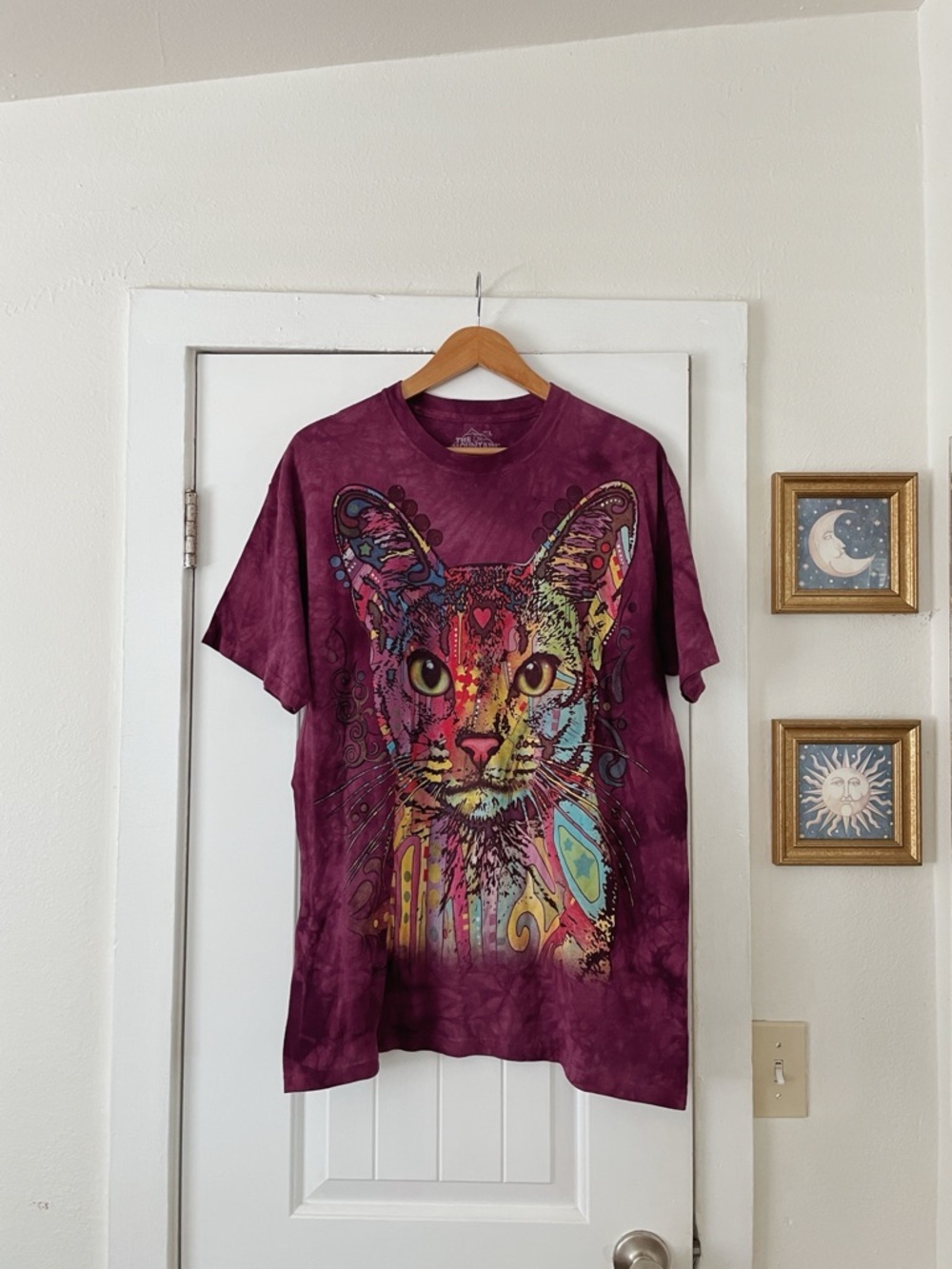 The Mountain Dean Russo Abyssinian Cat Tee Purple size Large